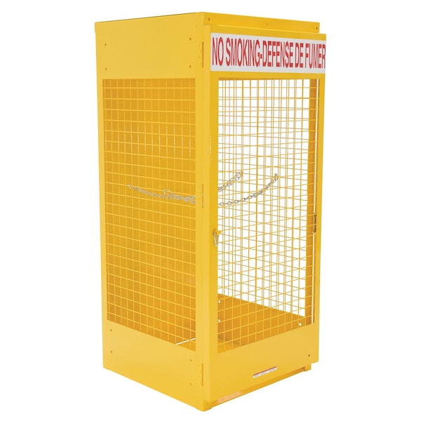 Yellow Cylinder Storage Cabinet 8 Cylinder Capacity